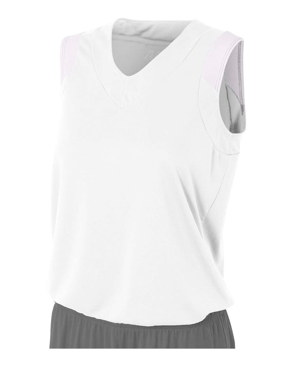 A4 Women's Moisture Management V-Neck Muscle